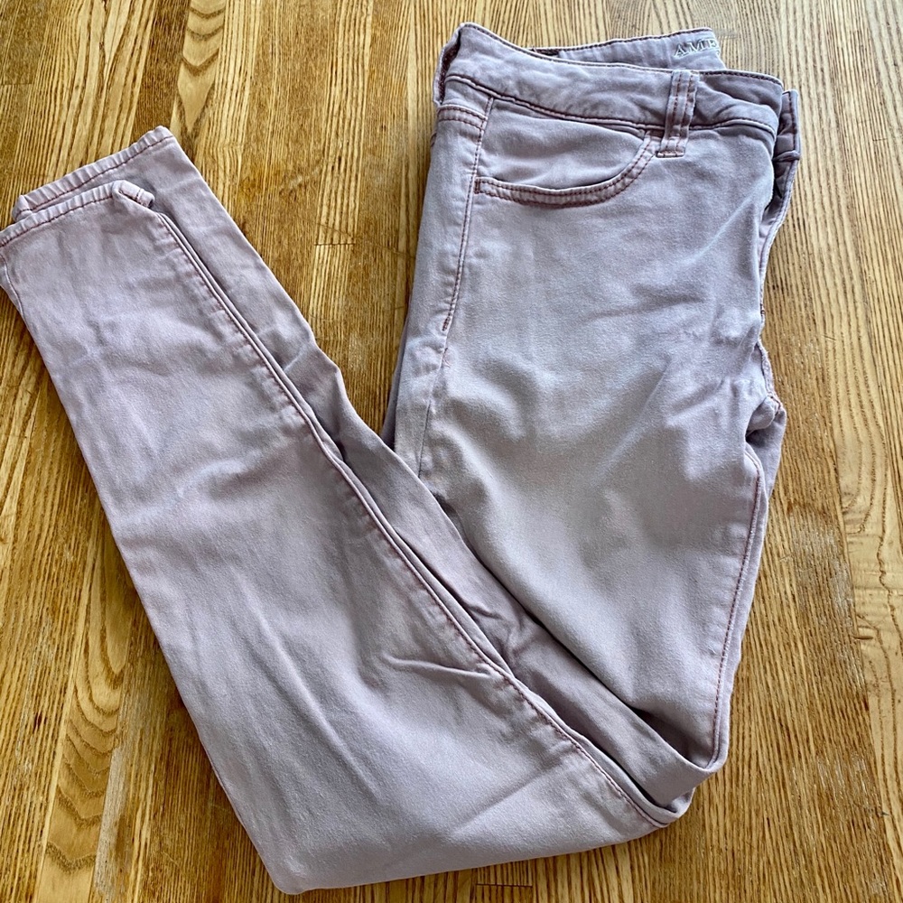 AE Pink Super Stretch Jeggings